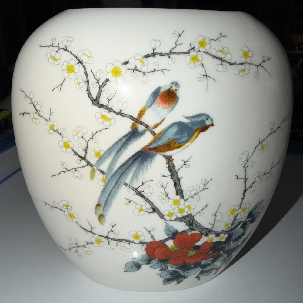 JAY FINE CHINA JAPAN Two Birds In Cherry Tree 7